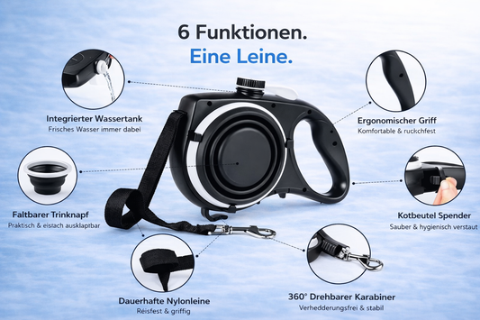 Die 6 in 1 Multifunktions-Hundeleine
