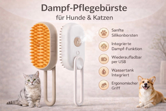 Dampf-Pflegebürste Für Hunde & Katzen