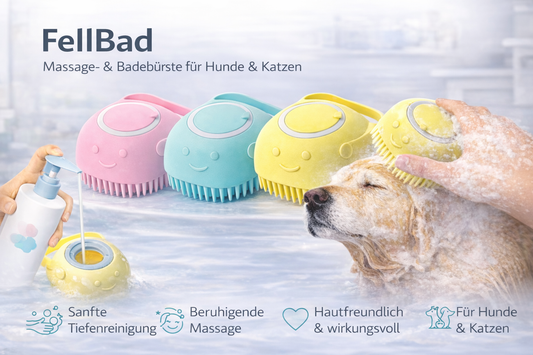 FellBad Massage- & Badebürste für Hunde & Katzen