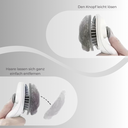 Selbstreinigende Fellbürste                          für Hunde und Katzen